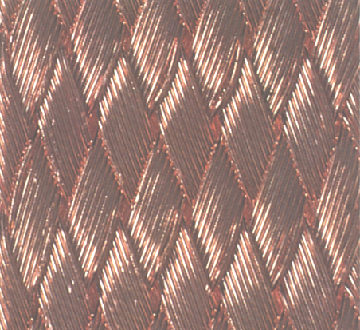 Close up of copper solder wick