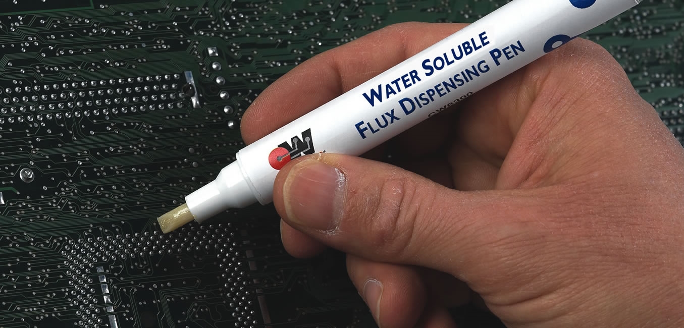 How do I use no-clean, rosin, or aqueous flux dispensing pen? - Banner